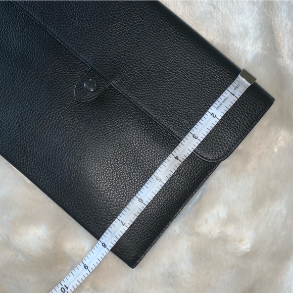 NEW! COACH Tablet Sleeve iPad Mini Black Pebbled Leather Snap Closure NWT! - Picture 11 of 14